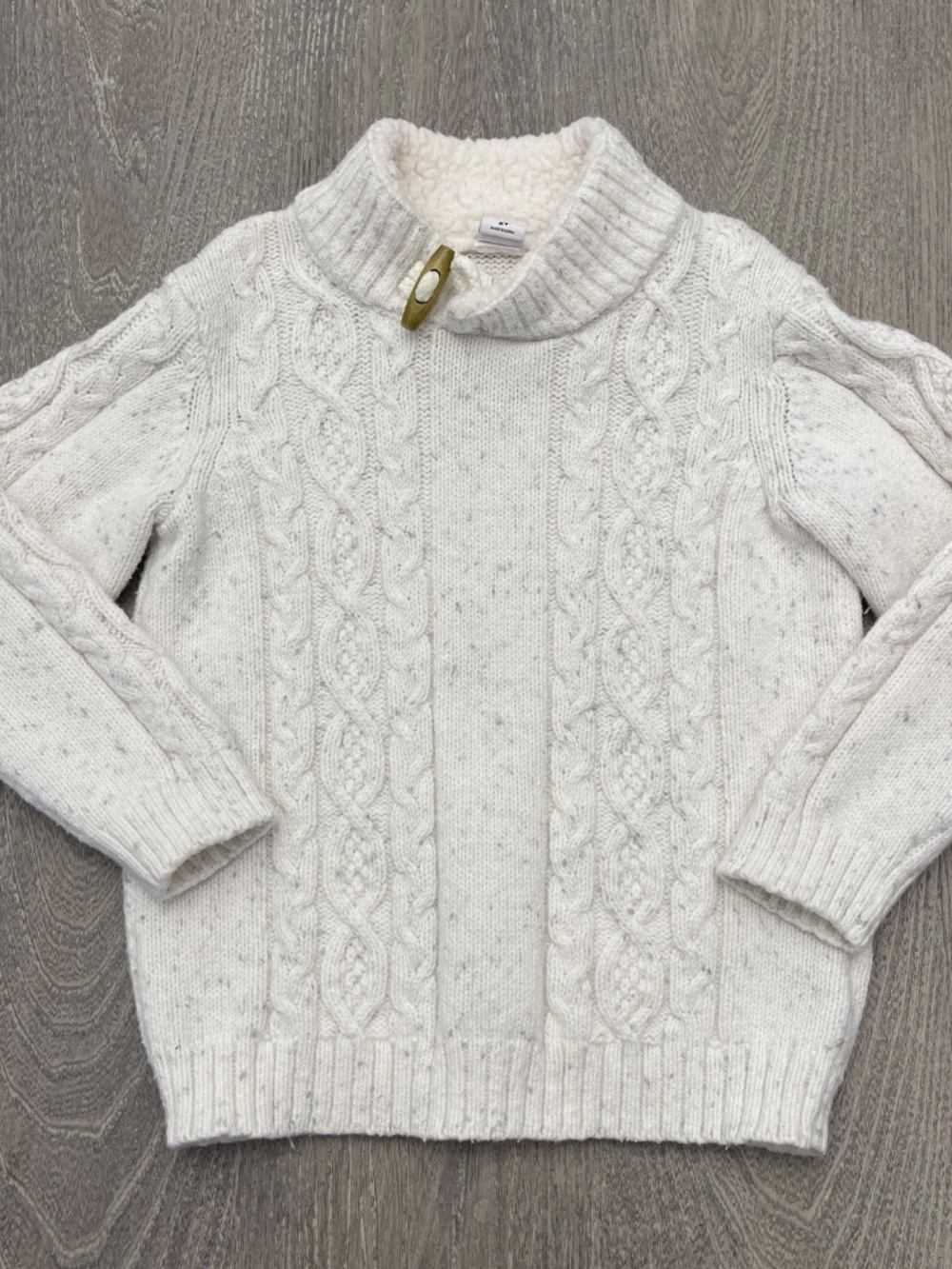 Janie & Jack Cable Knit Sweater Kids Boys Size 2T Cream Cotton Wool Pullover
